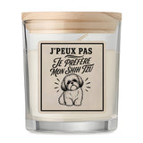 Bougie Parfumée Vanille J’peux pas je préfère mon Shih Tzu