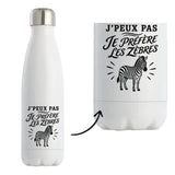 Gourde Isotherme J’peux pas je préfère les Zèbres