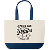 Grand Sac Cabas Fond Bleu J’peux pas j’ai Pilates