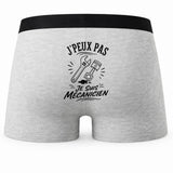 Boxer Homme J’peux pas je suis Mécanicien – Impression au dos