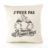 Housse de Coussin J’peux pas je préfère les Flamants roses