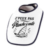 Bavoir Bébé J’peux pas j’ai planche à voile J'peux pas minimaliste