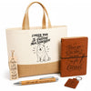 Coffret Cadeau J’peux pas je préfère mon Samoyède – Sac jute, carnet, stylo, porte-clés et marque-page