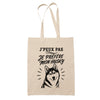 Tote Bag Beige J’peux pas je préfère mon Husky