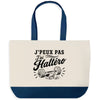 Grand Sac Cabas Fond Bleu J’peux pas j’ai Haltéro