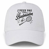 Casquette Blanche J’peux pas j’ai Badminton