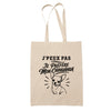 Tote Bag Beige J’peux pas je préfère mon Chihuahua