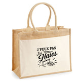 Sac Cabas Jute avec Poche J’peux pas j’ai Haies