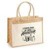 Sac Cabas Jute avec Poche J’peux pas je suis Apiculteur