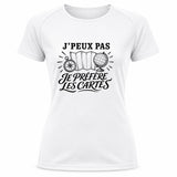 T-shirt de Sport Femme J’peux pas je préfère les Cartes