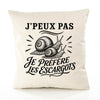 Housse de Coussin J’peux pas je préfère les Escargots