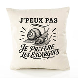 Housse de Coussin J’peux pas je préfère les Escargots