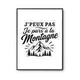 Poster J’peux pas je pars à la Montagne