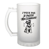 Verre à Bière J’peux pas je préfère mon Schnauzer