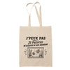 Tote Bag Beige J’peux pas je préfère m’occuper de mon Aquarium