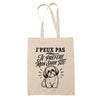 Tote Bag Beige J’peux pas je préfère mon Shih Tzu