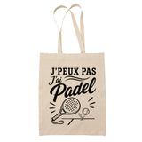 Tote Bag Beige J’peux pas j’ai Padel