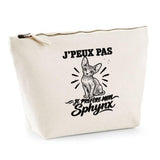 Trousse Beige J’peux pas je préfère mon Sphynx
