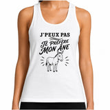 Débardeur Femme J’peux pas je préfère mon Âne