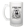 Verre à Bière J’peux pas je préfère les Chats