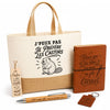 Coffret Cadeau J’peux pas je préfère les Castors – Sac jute, carnet, stylo, porte-clés et marque-page