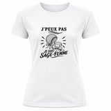 T-shirt de Sport Femme J’peux pas je suis Sage-femme