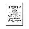 Poster J’peux pas je préfère mon British Shorthair