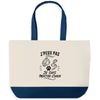 Grand Sac Cabas Fond Bleu J’peux pas je suis Maître-chien