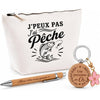 Coffret Cadeau J’peux pas j’ai Pêche – Trousse, stylo bambou et porte-clés