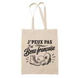 Tote Bag Beige J’peux pas j’ai Boxe française