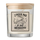 Bougie Parfumée Vanille J’peux pas je suis Menuisier