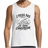 Débardeur Homme J’peux pas je suis Couvreur