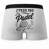 Boxer Homme J’peux pas j’ai Padel – Impression au dos