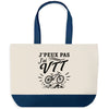 Grand Sac Cabas Fond Bleu J’peux pas j’ai VTT