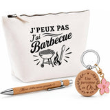 Coffret Cadeau J’peux pas j’ai Barbecue – Trousse, stylo bambou et porte-clés