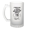 Verre à Bière J’peux pas je préfère mon Bulldog Anglais