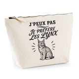 Trousse Beige J’peux pas je préfère les Lynx