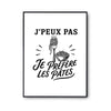 Poster J’peux pas je préfère les Pâtes