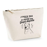 Trousse Beige J’peux pas je préfère mon Dogue Argentin