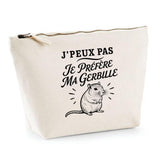 Trousse Beige J’peux pas je préfère ma Gerbille