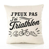Housse de Coussin J’peux pas j’ai Triathlon