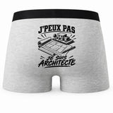 Boxer Homme J’peux pas je suis Architecte – Impression au dos