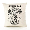Housse de Coussin J’peux pas je préfère les Gorilles