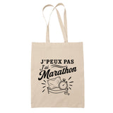 Tote Bag Beige J’peux pas j’ai Marathon