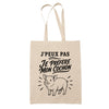 Tote Bag Beige J’peux pas je préfère mon Cochon
