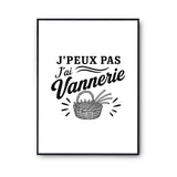 Poster J’peux pas j’ai Vannerie