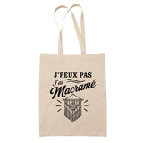 Tote Bag Beige J’peux pas j’ai Macramé