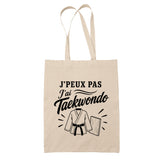 Tote Bag Beige J’peux pas j’ai Taekwondo