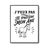 Poster J’peux pas je préfère mon Âne