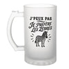 Verre à Bière J’peux pas je préfère les Zèbres